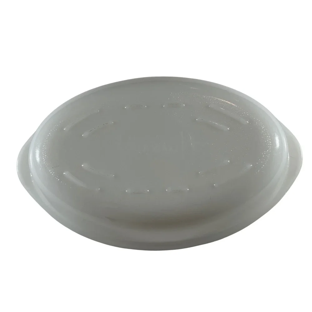 Midcentury VTG Glasbake Casserole Dish Milk Glass 1‎ Quart